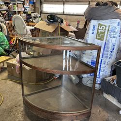 Antique Corner Display Cabinet