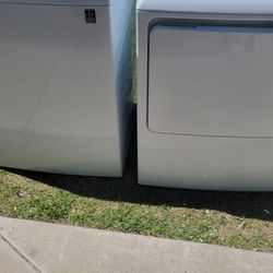 GE HE WASHER GAS DRYER SET LIKE NEW CAN DELIVER 