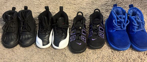 Boys Shoes 9c Nike ACG, Jordan 12 "Playoff", Nike More Uptempo, Uggs