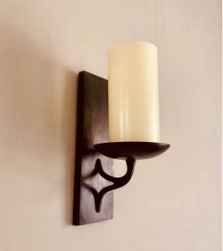 Vintage Pottery Barn Nottingham Pillar Sconce Set of 2