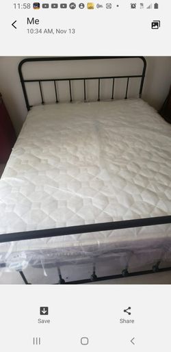 Queen Bed Frame And Mattress Brand New