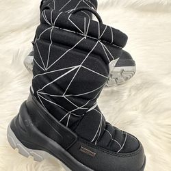 New: Waterproof Winter Snow Boots Slip Resistant (Toddler/Little Kid) Reflective Black