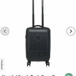 Herschel Hard Case Black Spinner Carry On Suitcase 34 L