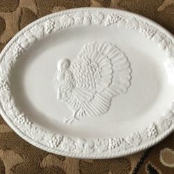 White Turkey Platter For Thanksgiving 