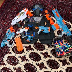 Nerf gun bundle with Mask And Vest