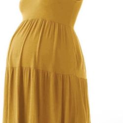 Brandnew(LARGE)Summer Maternity Dress Casual Sundress/Short Sleeveless Maternity Tank Dresses Cloth