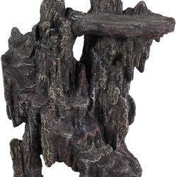 Penn-Plax Reptology Shale Step Ledge Cave Hideout - Aquarium & Terrarium Decoration - for Fish, Reptiles, Amphibians, and Small Animals
