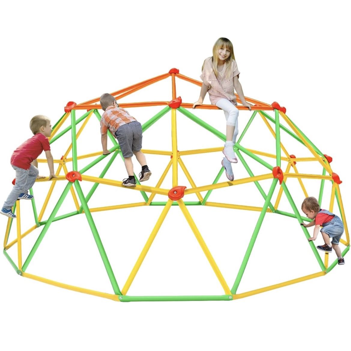 29-117 Climbing Dome Upgraded 10FT Climber for Kid 3-10 Jungle Gym Monkey Bar Backyard Geometric Support 800LBS Outdoor Play Equipment Toddler Outside