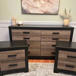 Dresser and nightstand bedroom set