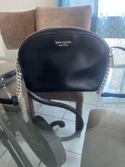 Kate Spade purse- crossbody black with chain accent
