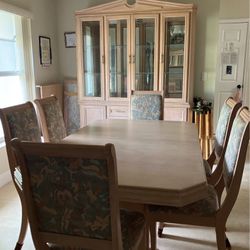 Dining Table & China Hutch