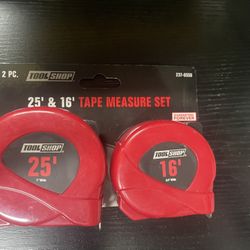 NEW- Tool Shop 25’ And 16’ Tape Measure Tool 