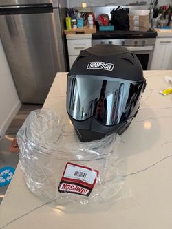 Simpson Mod Bandit (Large) Flat Black / Chrome Shield / Clear Shield | Worn Once - Like New