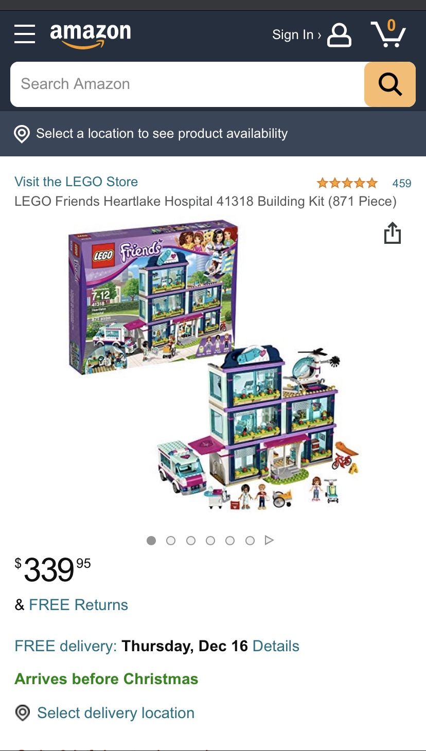 LEGO Friends Heartlake Hospital 41318 Building Kit (871 Piece)