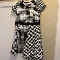 Dress Little Girls Size 5T Black & White Checkered Children’s Place 