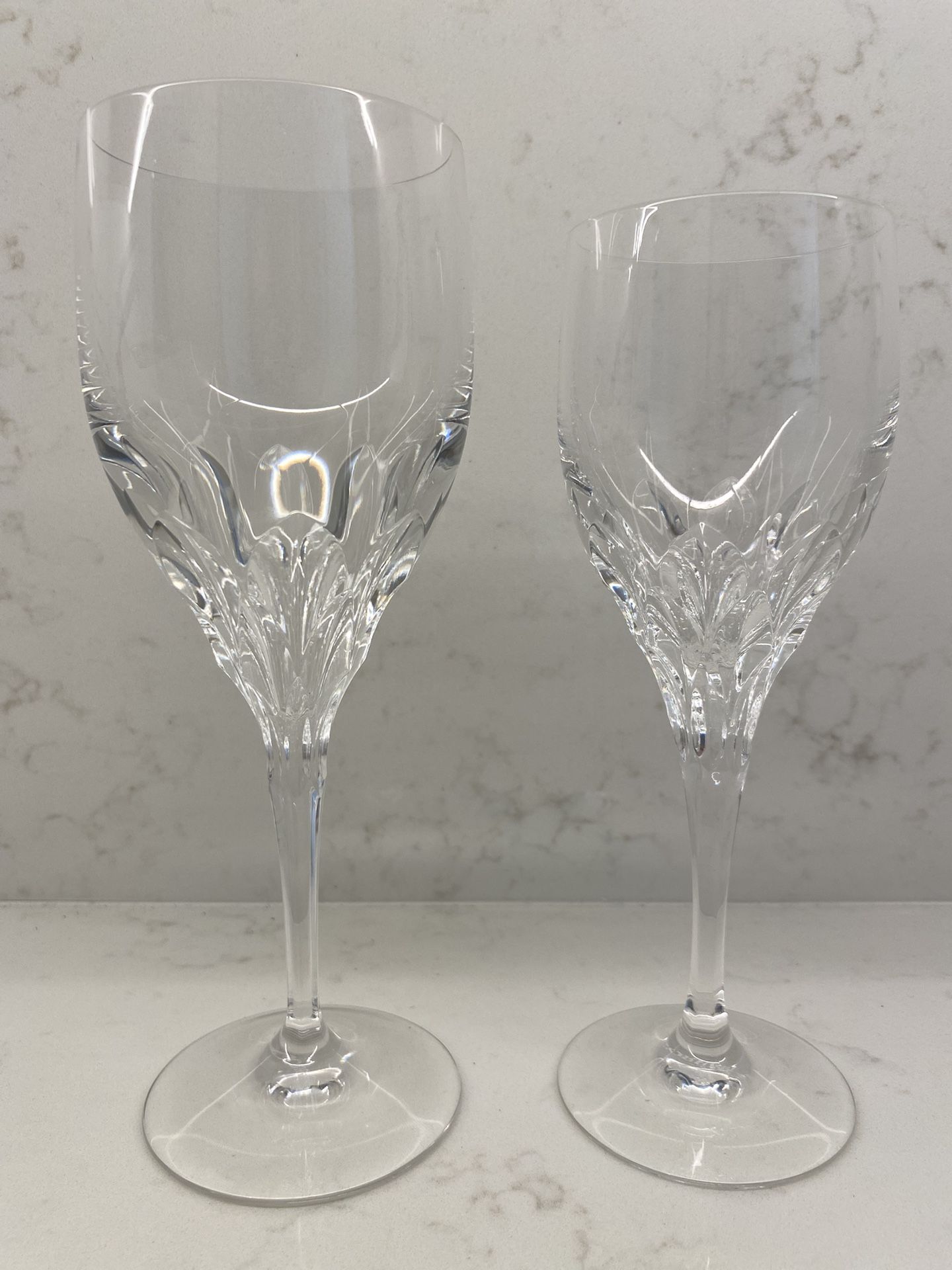 Gorham Crystal Diamond Clear Water And Wine Glass Set (8 Each)