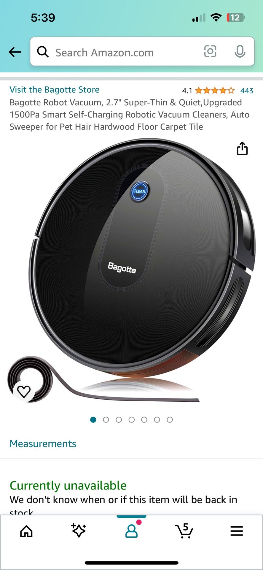 Bagotte Robotic Vacuum 