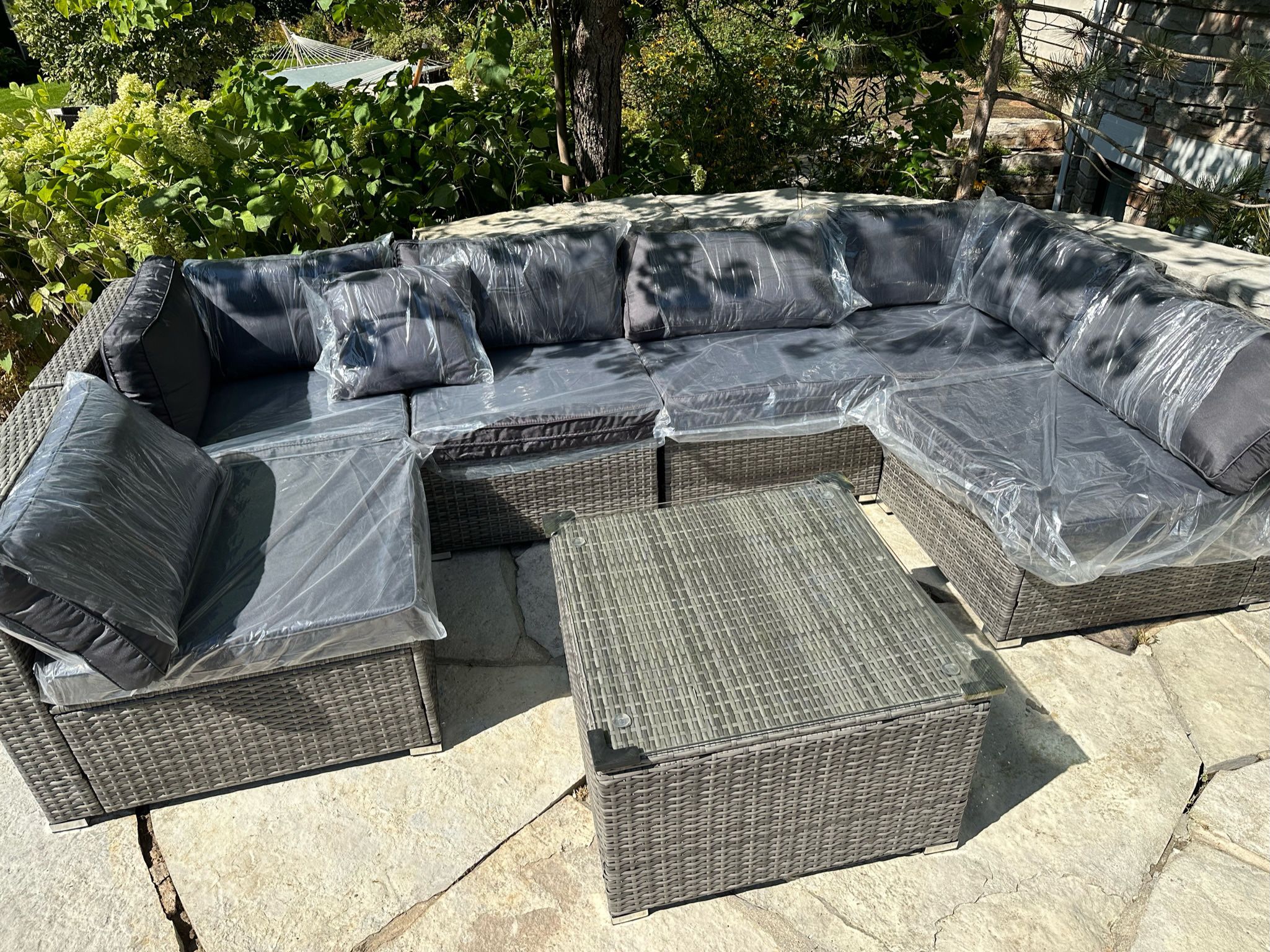 7 Piece Modular Patio Furniture Sectional Set w/Cushions Included **New**LOCAL DELIVERY*