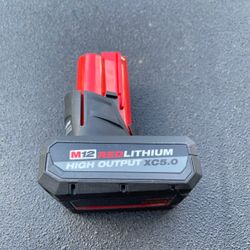 Milwaukee M12 12V Lithium-Ion XC High Output 5.0 Ah Battery