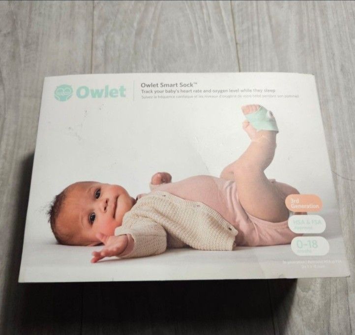 Owlet Smart Sock 3rd Generation Baby 0-18 Months Heart Rate Oxygen Level Tracker