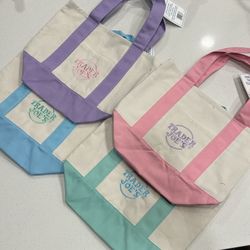 Trader Joe’s Mini Pastel Tote Bags 4Pk Full Set of 4