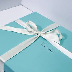 Tiffany & Co. Turquoise Box with Ivory Ribbon ( * * box only * * )