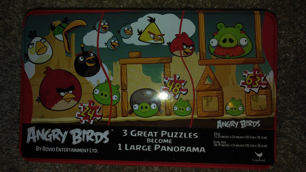 3 in one angry bird puzzle and more
