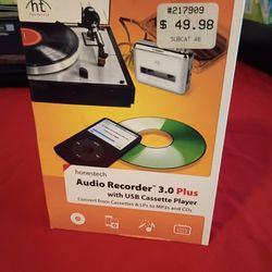 Audio Recorder With USB Cassette Player
