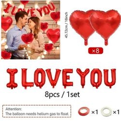 16-Inch I LOVE YOU Foil Balloons Wedding Engagement Anniversary Party Decor