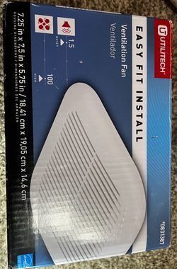 Utilitech Ventilation Fan 1.5-Sone 100- CFM White Bathroom Fan