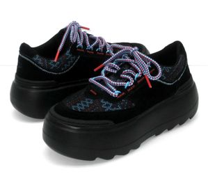 UGG MARIN MEGA LACE WOMEN SHOES BLACK US 8.5