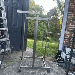 Store Clothes Rack With Wheels 