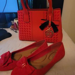 Red Purse Red Shoes Combo