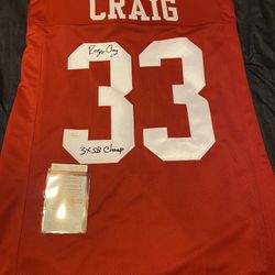 San Francisco 49ers Roger Craig Autographed Jersey