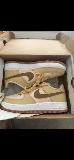 Size 5Y Nike Air Force 1 Low LV8 (GS) Pearl White Sesame DQ5973 200 S