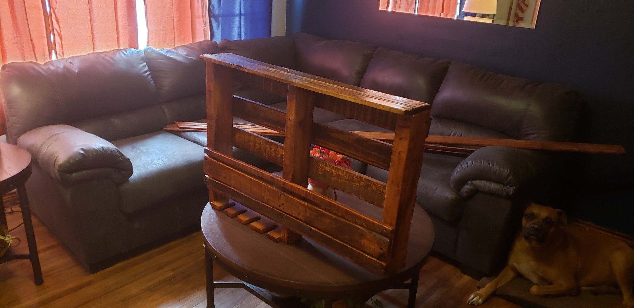 Hand made wall mount wine rack