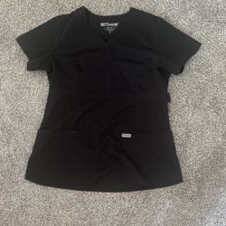 Grey’s Anatomy Scrub Top  Medium Black
