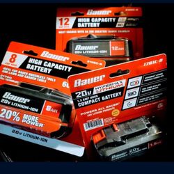 Bauer 5.0, 8.0 And 12.0 Batteries