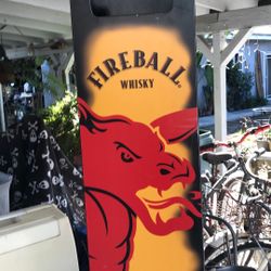 Fireball Whiskey Store Display Metal. ManCave decor