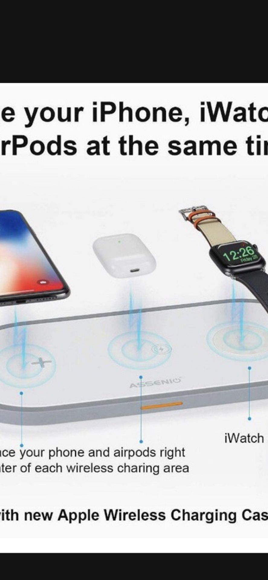 3 in 1 Smart Wireless charger (open Box $20 Pick Up Only