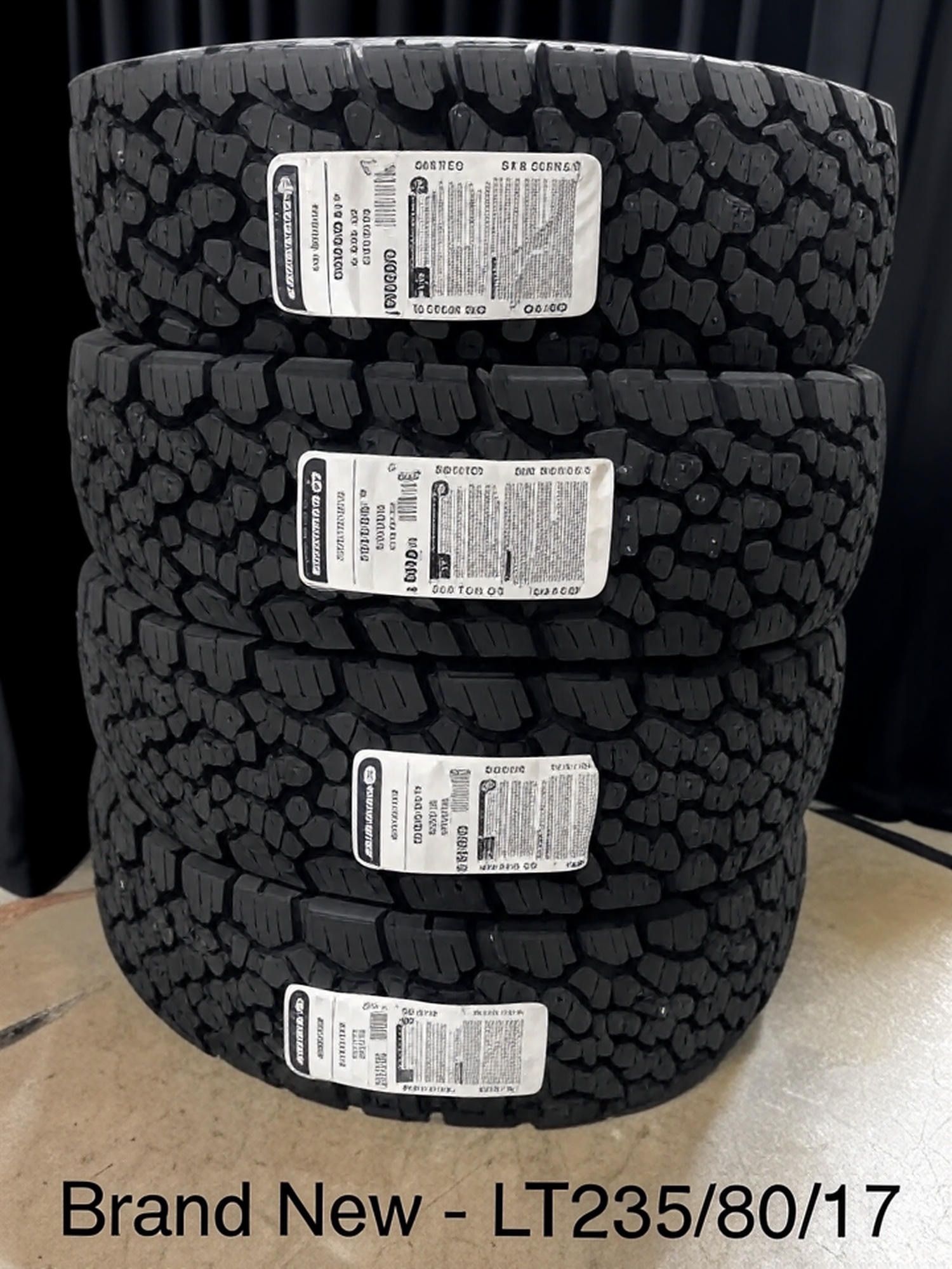 (4) - LT235/80/17 General Grabber A/TX Tires