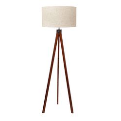Wood Tripod Floor Lamp, Mid Century Standing Lamp