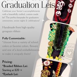  Graduation Leis/ Promotion Leis/ Grad Night/ Senior Night/ Celebration/ Gifts 