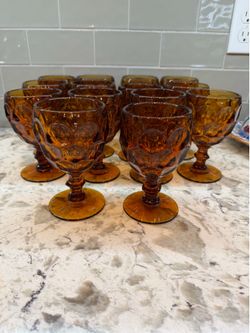 Imperial glass set of amber glasses