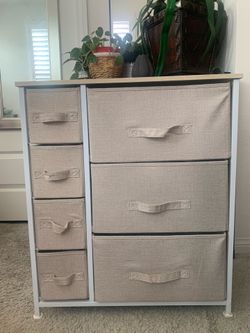 Modern 7 Drawer Fabric Dresser