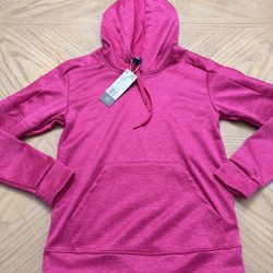 Women's adidas Athletics Essentials Cotton Fleece Hoodie Sweatshirts Pink Size xs