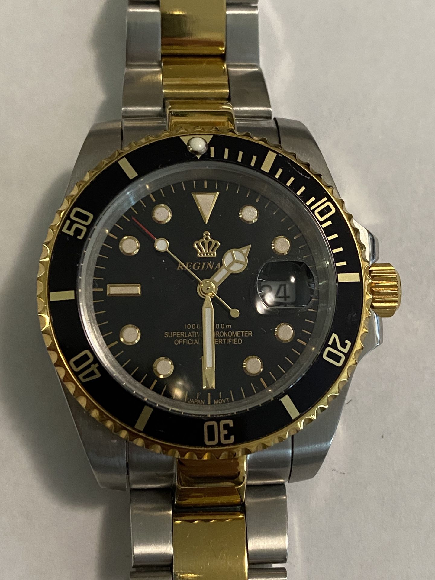 Reginald Watch Men's rotatable Bezel Waterproof Stainless Steel Sports Fashion Quartz Watch Business Watch