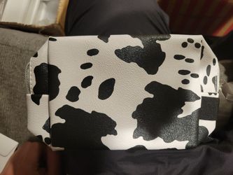 Cow Print Makeup Bag