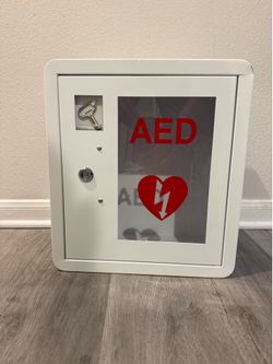 Durable Steel AED Cabinet with Secure Lock and Visual Identification Window