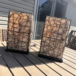 Vintage Wooden Lamps With Dimmer Switch